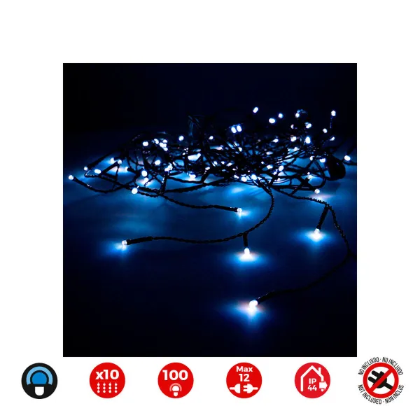 LED žibintai užuolaidoms EDM 71259 1,8 W Mėlyna Skaidrus 2 x 1 m (1 vnt.)