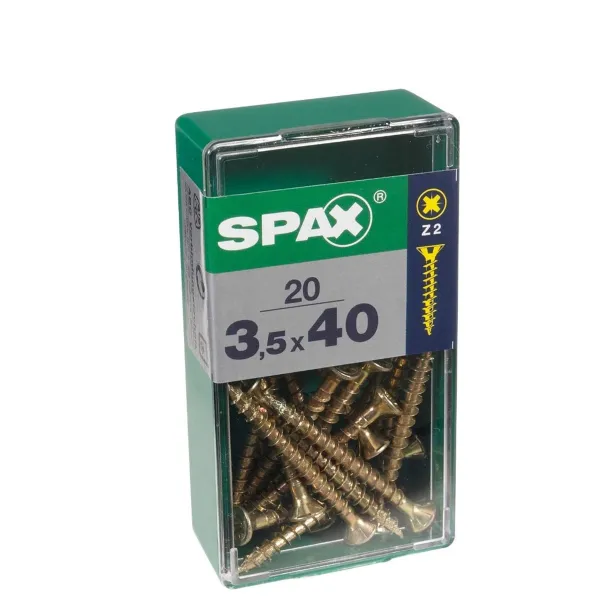 Ruuvilaatikko SPAX Yellox Puu Litteä pää 30 pcs (4,5 x 50 mm)