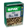 Box of screws SPAX Yellox Wood Flat head 150 Pieces (2 x 10 mm)