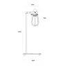 Pöytälamppu EDM 32107 Musta Metalli 60 W 220-240 V 22 x 51 cm 22 x 51 x 13 cm
