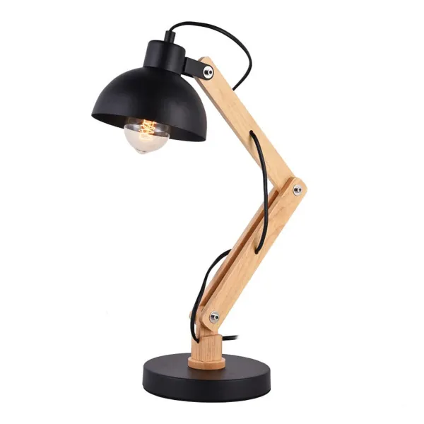 Flekso/Galda lampa EDM 32116 Melns Koks Metāls 60 W E27 Ø 16 x 52 cm Ø 16 x 53 cm