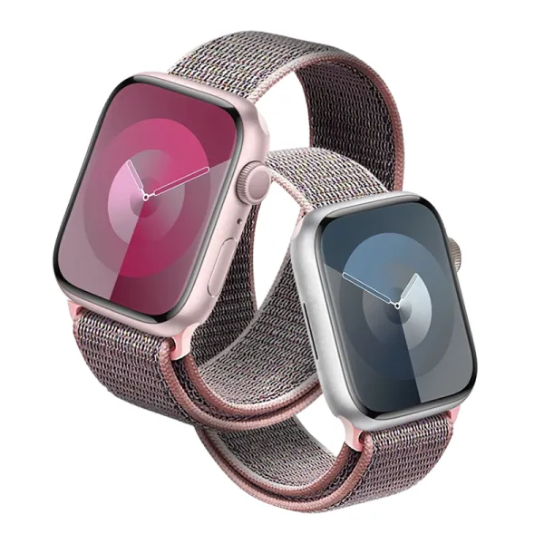 Crong Nylon - Sport Band for Apple Watch 38/40/41/42 mm (Light Pink)