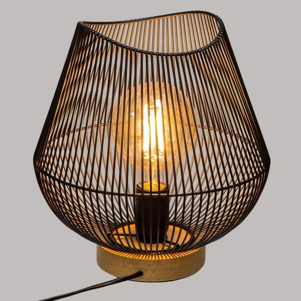 Pöytälamppu Atmosphera Jena Musta Metalli 40 W (Ø 28 x 26 cm)