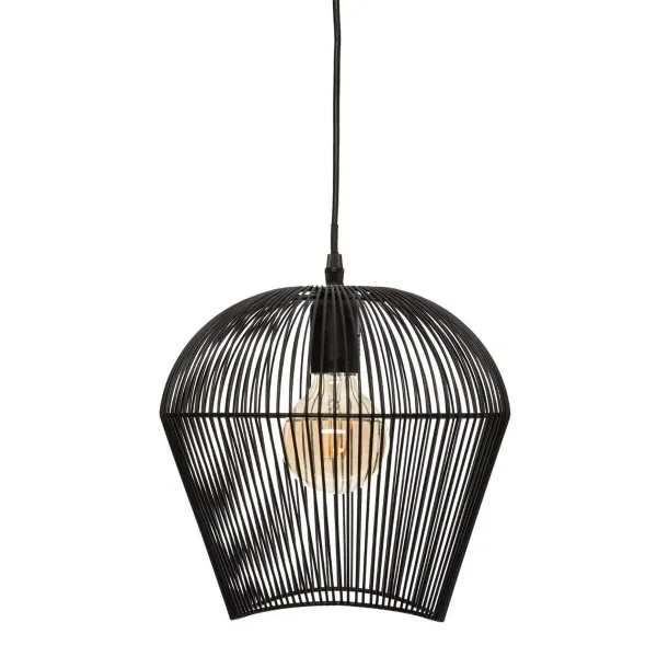 Kattolamppu Atmosphera Jena Musta 40W Metalli (26 x 26 x 25 cm)