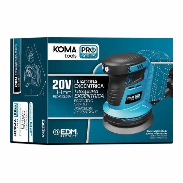 Atsitiktinis orbitinis šlifuoklis Koma Tools Brushless Ø 125 mm 20 V