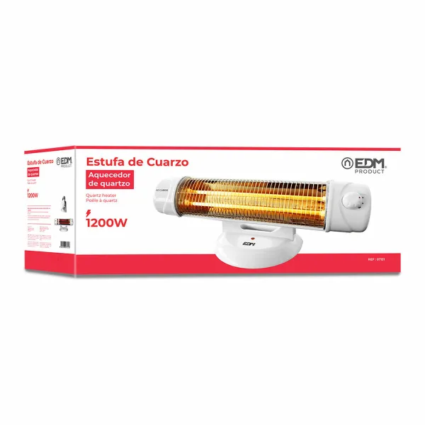 Quartz Heater EDM 07131 07131 White 600-1200 W