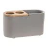 Stiklas DKD Home Decor Pilka Natūralus Bambukas Cementas 11 X 4,5 X 6 CM
