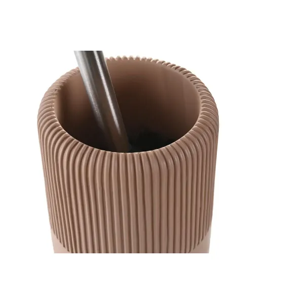 Tualetes Birste DKD Home Decor 11 X 11 X 36,5 CM Cements Terakota Nerūsējošais tērauds