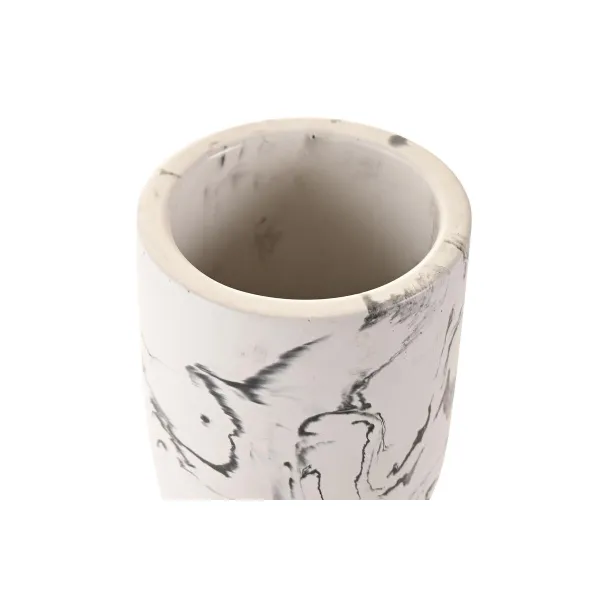 Glass DKD Home Decor White Black Cement 7 X 7 X 9,5 CM