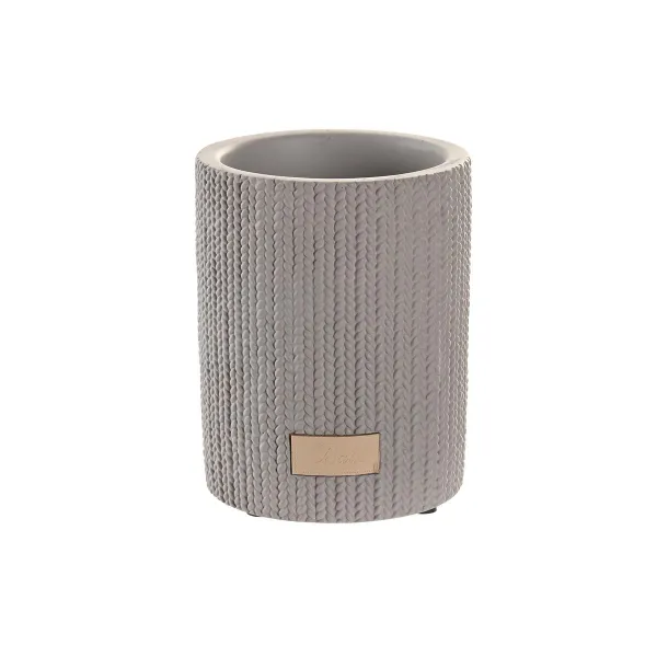 Stikls DKD Home Decor Pelēks Cements 8 x 8 x 10 cm
