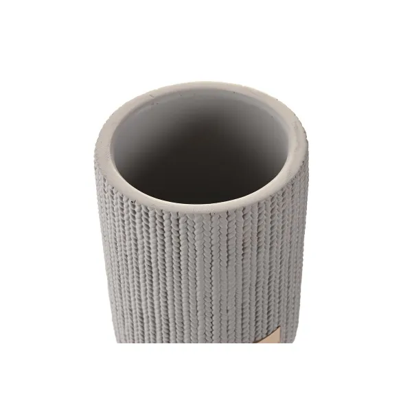 Stikls DKD Home Decor Pelēks Cements 8 x 8 x 10 cm
