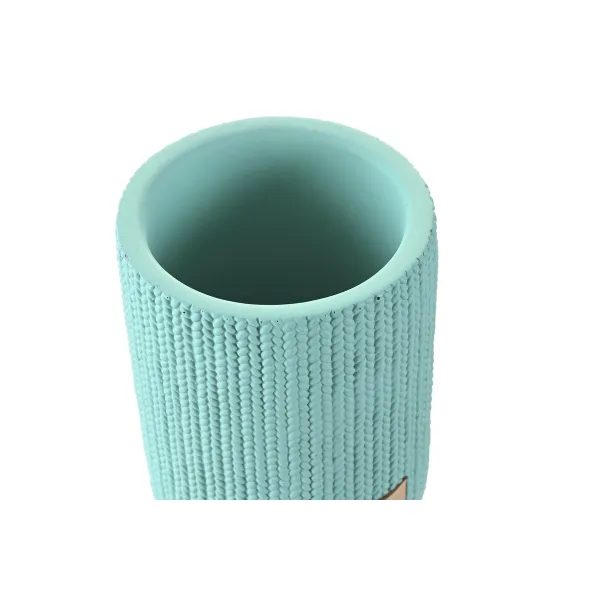 Glass DKD Home Decor Green Cement 8 x 8 x 10 cm