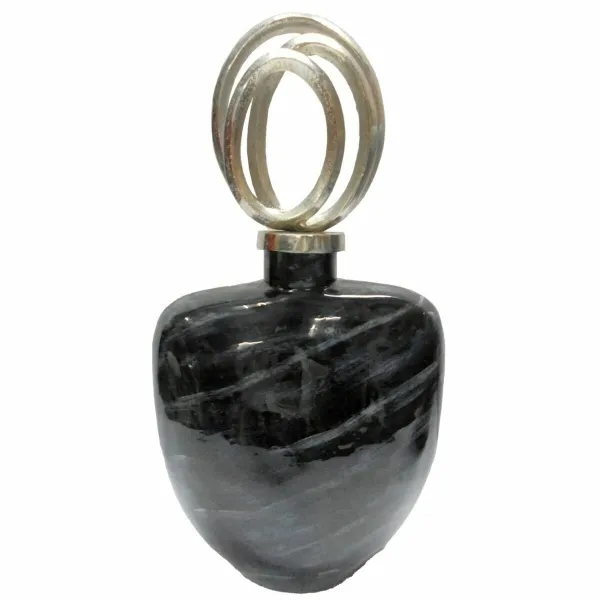 Кувшин DKD Home Decor 28 x 14 x 48 cm Стеклянный Серебристый Чёрный Алюминий современный