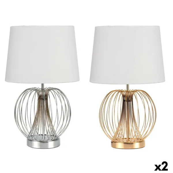 Desk lamp DKD Home Decor 32.5 x 32.5 x 52 cm Metal White 220 V 50 W (2 Units)