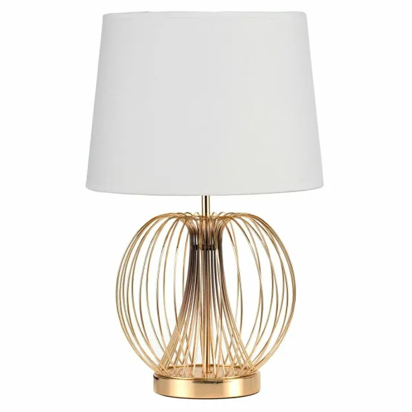 Pöytälamppu DKD Home Decor 32.5 x 32.5 x 52 cm Metalli Valkoinen 220 V 50 W (2 osaa)