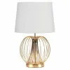 Galda lampa DKD Home Decor 32.5 x 32.5 x 52 cm Metāls Balts 220 V 50 W (2 gb.)