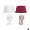 Stalinė lempa DKD Home Decor Raudona Derva Šviesiai rožinis 220 V 50 W 30 x 30 x 49 cm (2 vnt.)