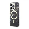 Guess Golden Marble MagSafe - Case for iPhone 14 Pro (Black)