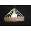 Pakabinamas apšvietimas DKD Home Decor 35 x 35 x 22 cm Juoda Metalinis Rotangas 50 W (2 vnt.)
