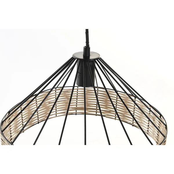 Pakabinamas apšvietimas DKD Home Decor 35 x 35 x 22 cm Juoda Metalinis Rotangas 50 W (2 vnt.)