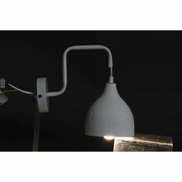 Sieninė lempa DKD Home Decor 14 x 27 x 26 cm Metalinis Cementas Tamsiai pilka 220 V 50 W Šiuolaikiškas (2 vnt.)