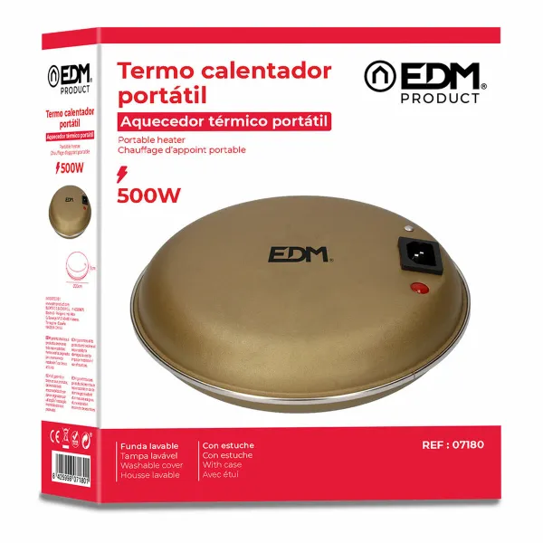Электрический нагреватель EDM 07180 07180 500 W Ø 20 x 5 cm