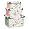 Set of Stackable Organising Boxes Kipit Memories Plastic Printed