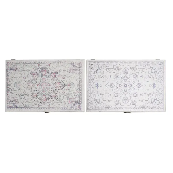 Dekoratīvs skapītis DKD Home Decor Daudzkrāsains Koks MDF Etniskā Arābija Skaitītājs (2 gb.)