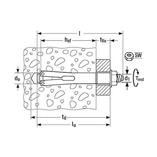 Dygliai Fischer fsl 16 t-l