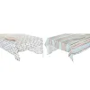 Staltiesė ir servetėlės DKD Home Decor 2 vnt. 150 x 150 x 0,5 cm Pilka Dangaus mėlynumo