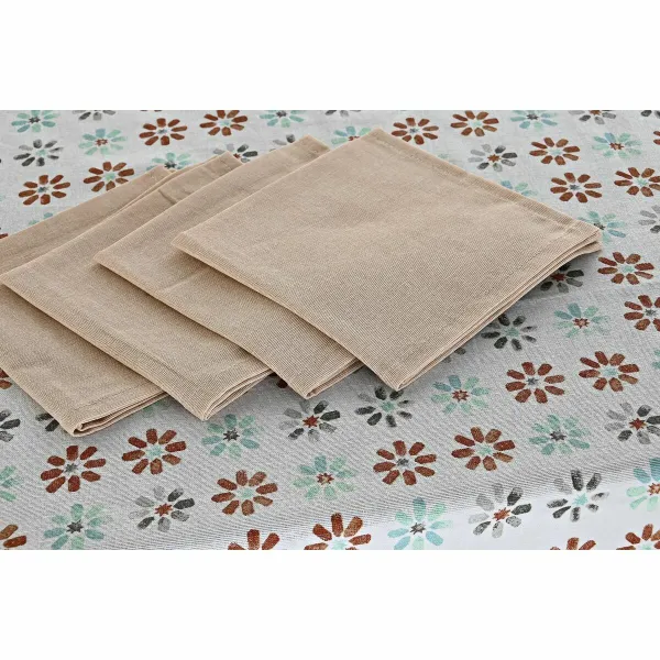 Staltiesė ir servetėlės DKD Home Decor 2 vnt. 150 x 150 x 0,5 cm Pilka Dangaus mėlynumo