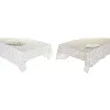 Staltiesė ir servetėlės DKD Home Decor 2 vnt. 150 x 150 x 0,5 cm Rusvai gelsva Balta Šviesiai rudas