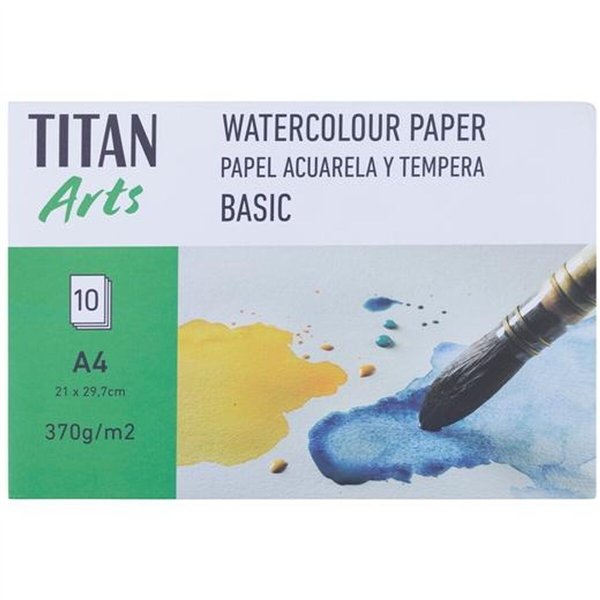 Piirustuspaperi Titan Arts BASIC A4 10 Levyt (3 osaa)