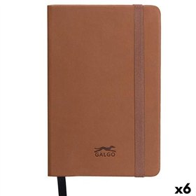Užrašų knygutė Galgo Ruda A6 (6 vnt.)