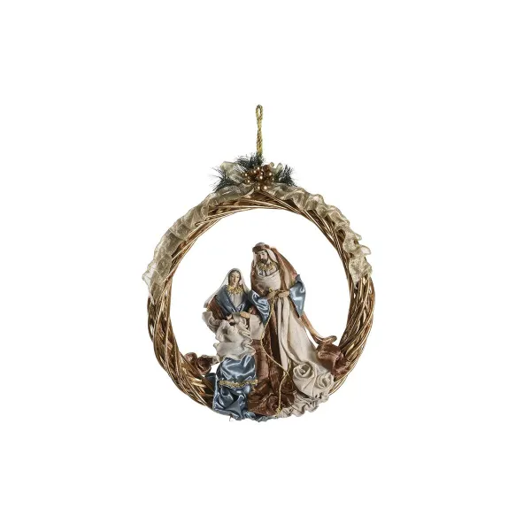 Ziemassvētku Laika Komplekts DKD Home Decor Zils Bronza Kronis 30 x 5 x 30 cm 50 x 10 x 57 cm