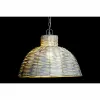 Kattolamppu DKD Home Decor 38 x 28 x 24 cm Kullattu Valkoinen Rauta 50 W