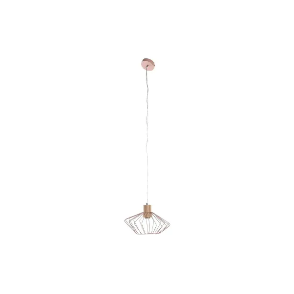 griestu gaismas DKD Home Decor 34 x 34 x 21 cm Sudrabains Melns Pelēks Rozā Metāls Balts 50 W 60 W Ciedra