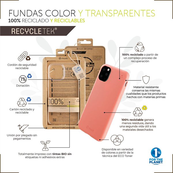 Чехол для мобильного телефона Muvit for Change iPhone 13 Pro Чёрный