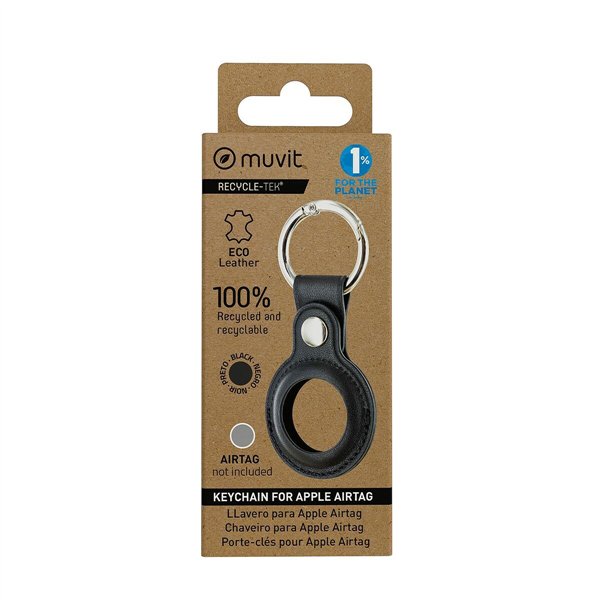 Raktų grandinė Muvit Juoda AirTag Dėklas