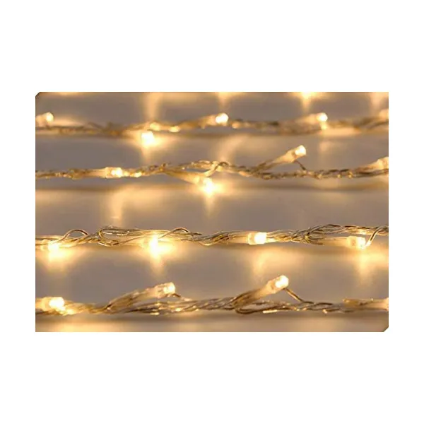 LED aizkaru gaismas H&S 2,7 W Silta gaisma Silts balts 5 m 2 x 1 m 1 x 2 m Dzeltens