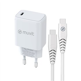 Seinälatu + USB-C Kaapeli Muvit for Change Valkoinen