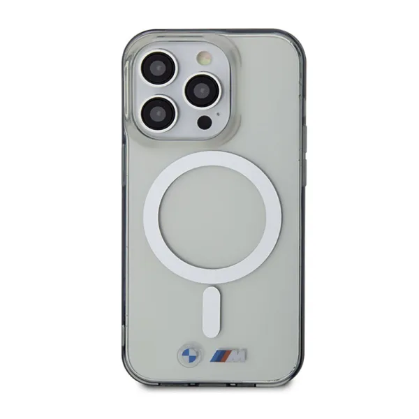BMW Silver Ring MagSafe - Case for iPhone 14 Pro (Transparent)