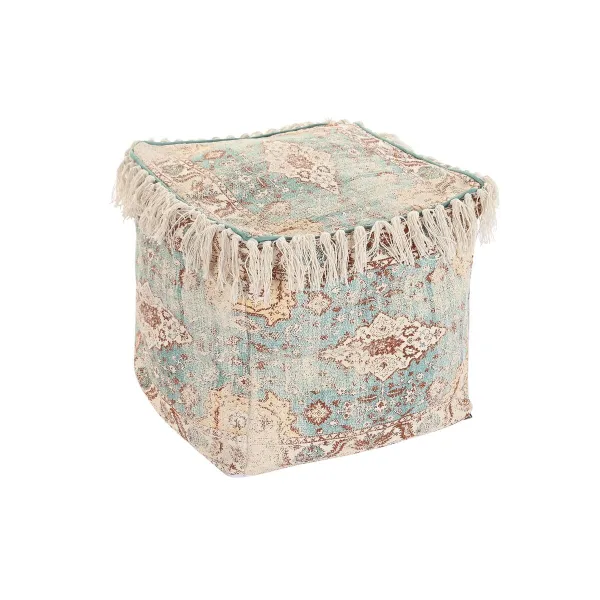 spilvens DKD Home Decor Grīda Brūns Zaļš Bārkstis Arābija 40 x 40 x 40 cm