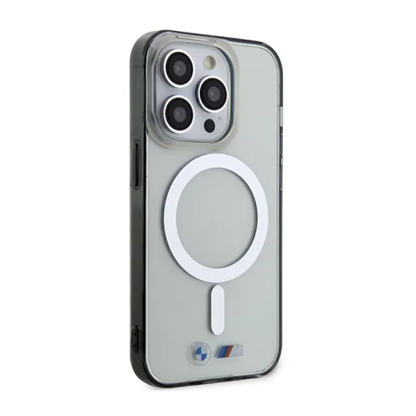 BMW Silver Ring MagSafe - Case for iPhone 14 Pro (Transparent)