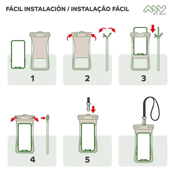 Vandeniui atsparus dėklas Myway Floating Juoda Universalus 7,2" (7")