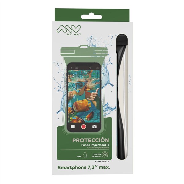 Vandeniui atsparus dėklas Myway Floating Juoda Universalus 7,2" (7")