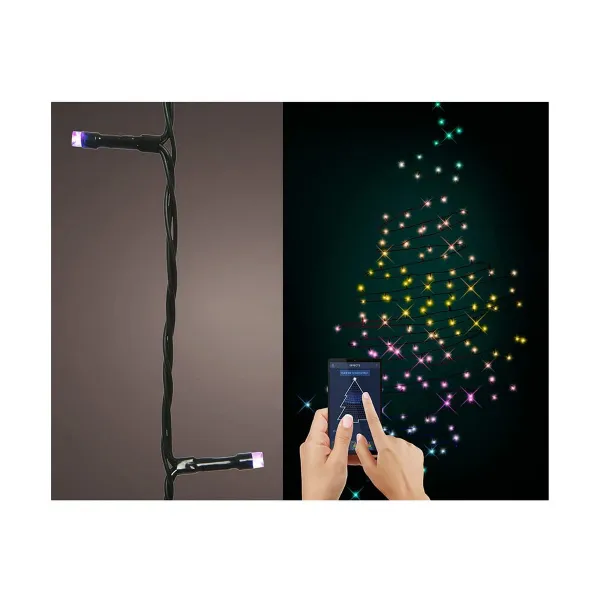 LED-valokranssi Lumineo Monivärinen