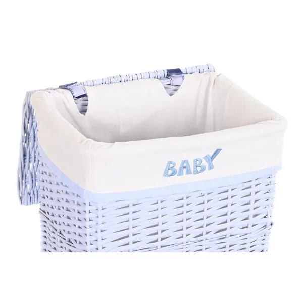 Set of Baskets DKD Home Decor Blue Celeste wicker Children's 44 x 34 x 56 cm 5 Pieces