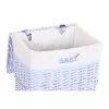 Set of Baskets DKD Home Decor Blue Celeste wicker Children's 44 x 34 x 56 cm 5 Pieces