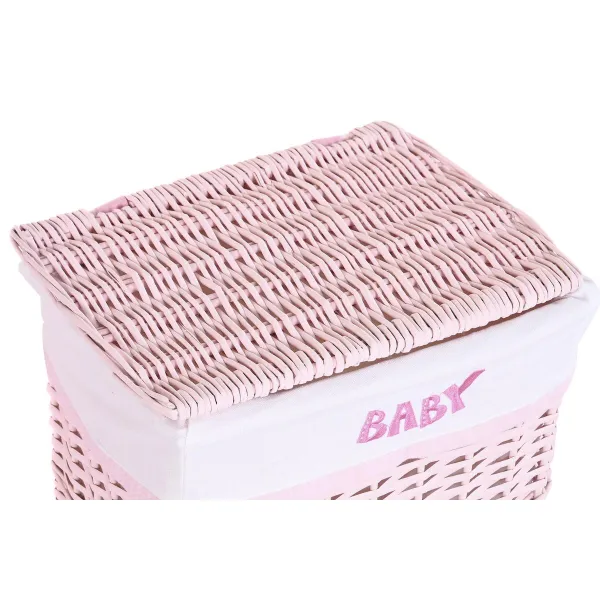 Корзина для белья DKD Home Decor Розовый плетеный Детский 44 x 34 x 56 cm 5 Предметы